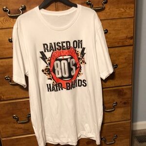 Women’s oversized t-shirt Raised on 80s Hair Bands XL